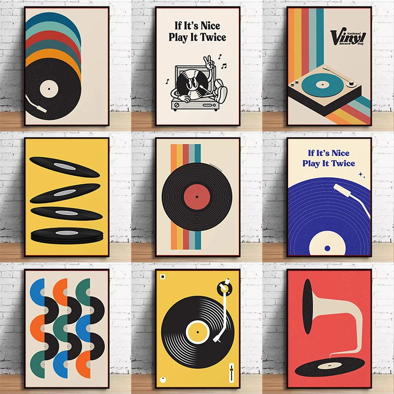 Office Furniture Used - Impression sur toile de disque vinyle