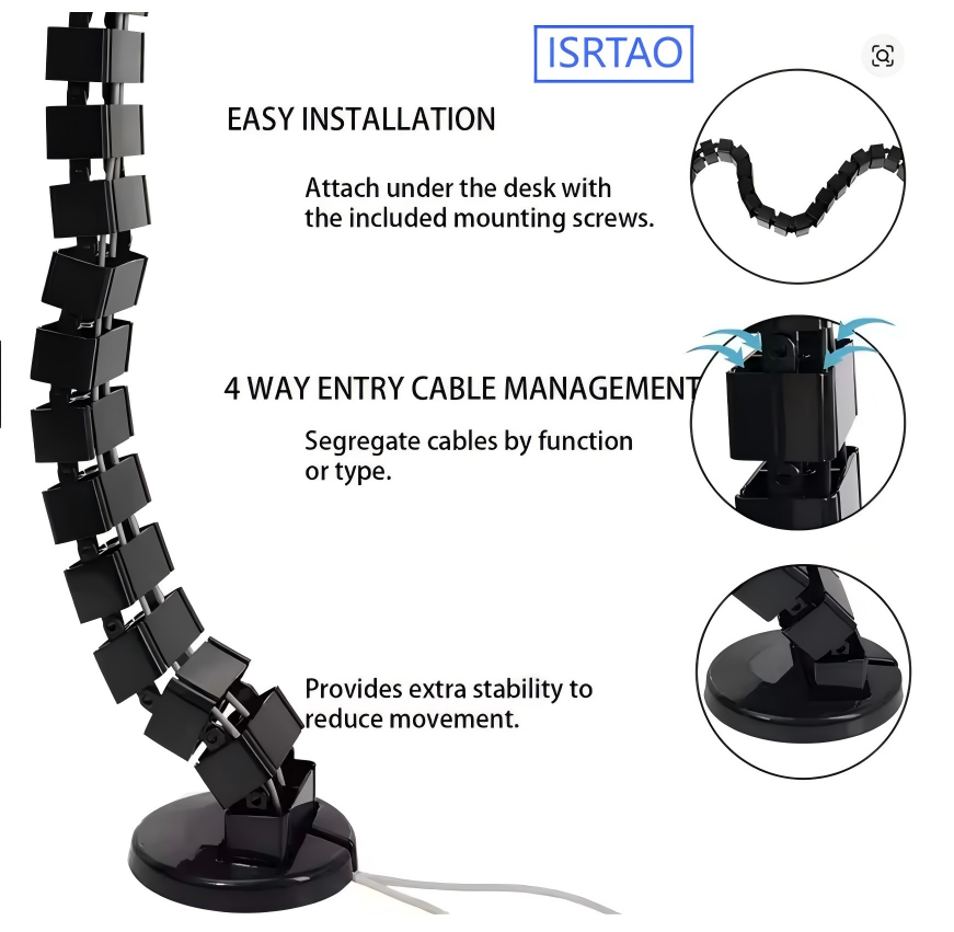 ISRTAO Support de gestion des  - Cable Tray Under Desk avis et prix