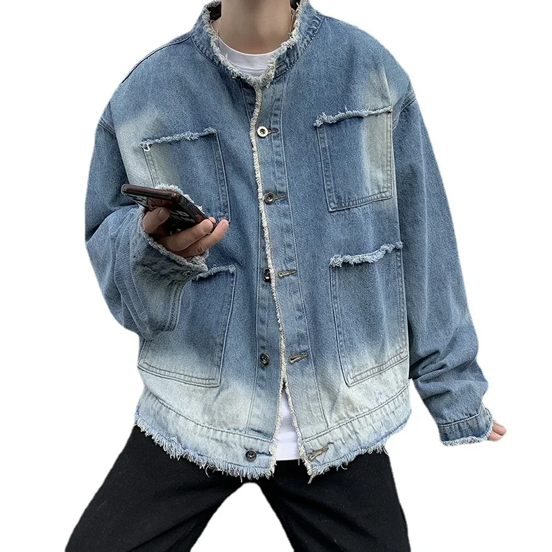 Veste en jean déchirée style h - Coat Rack Standing avis et prix
