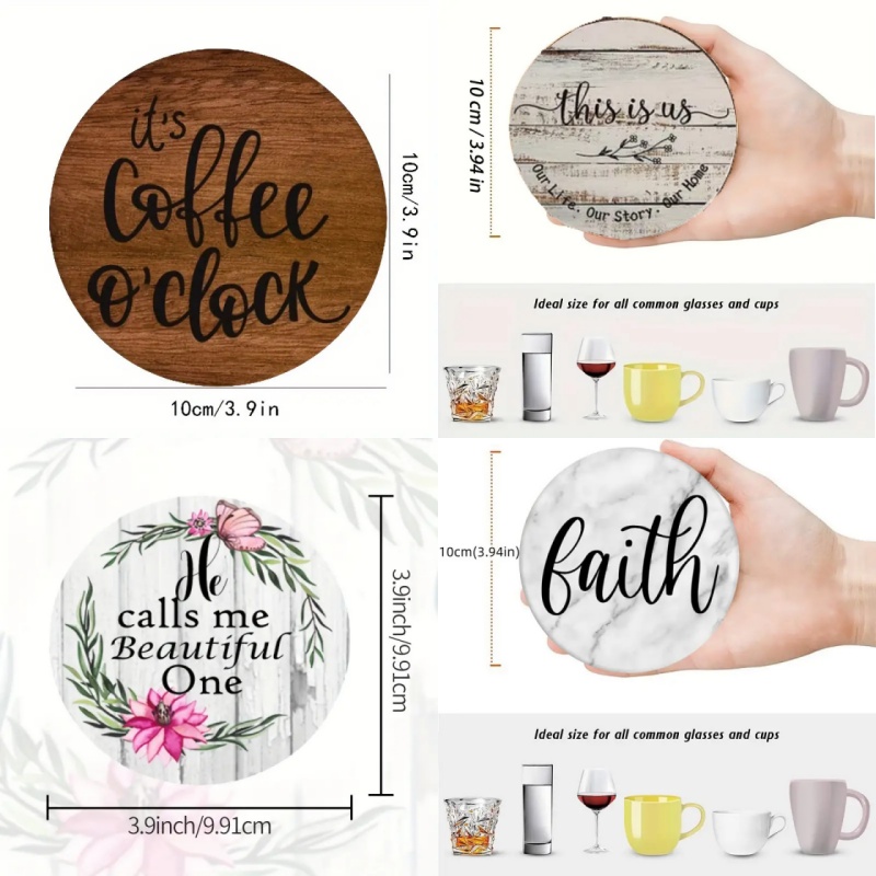 6 sous-verres circulaires en b - Office Furniture Installation avis et prix
