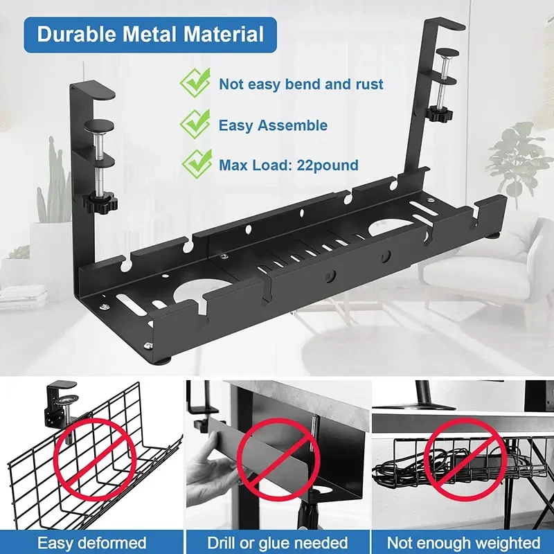 Support de rangement télescopi - Cable Tray Under Desk avis et prix