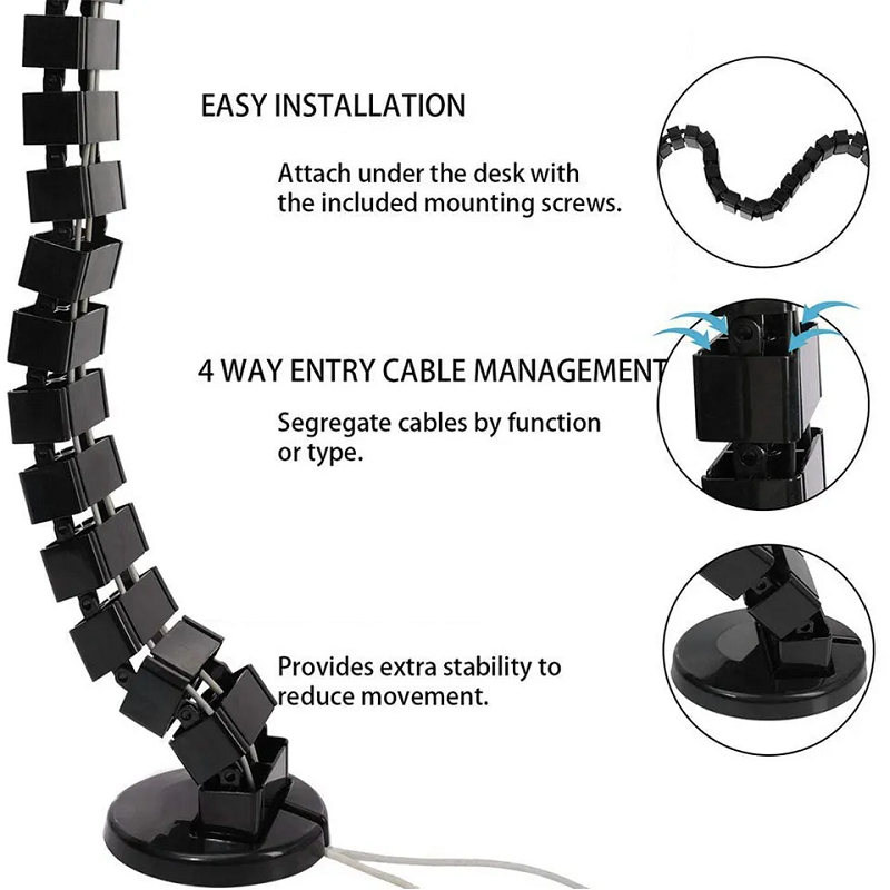 Goulotte de gestion des câbles - Cable Tray Under Desk avis et prix