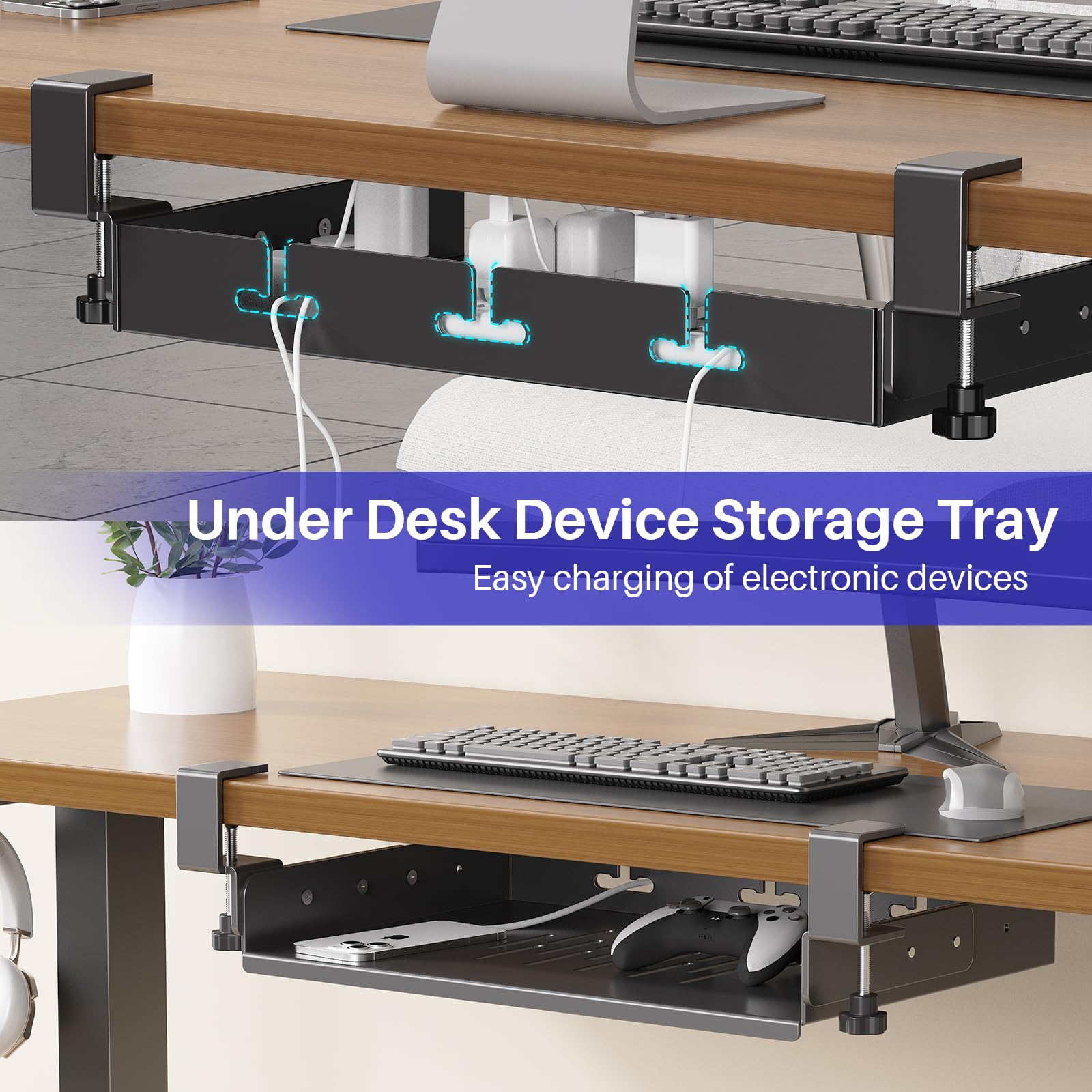 Support pour ordinateur portab - Cable Tray Under Desk avis et prix