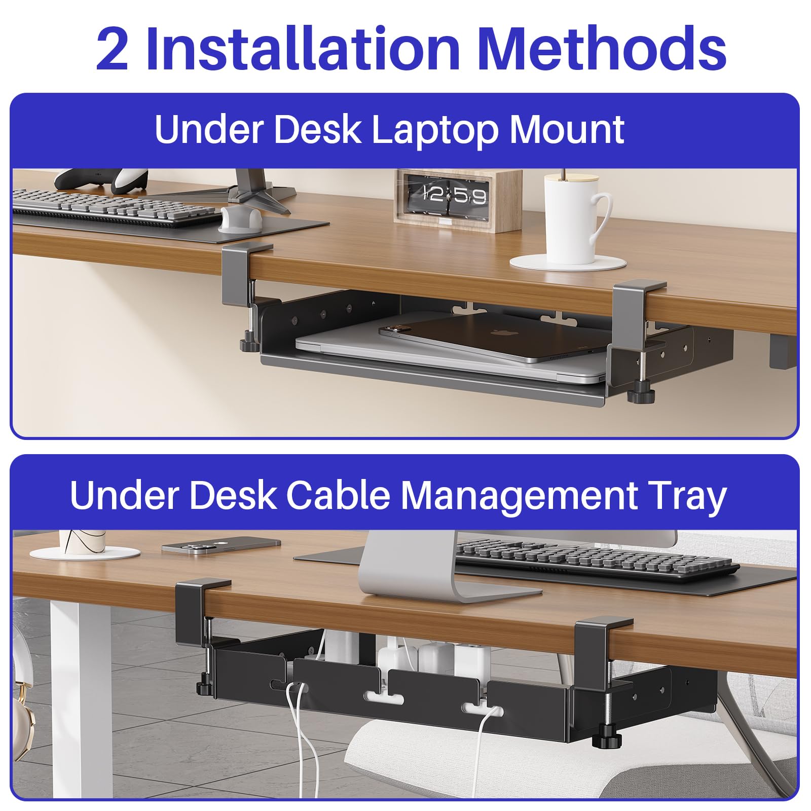 Support pour ordinateur portab - Cable Tray Under Desk avis et prix
